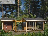 A-018-1D проект одноэтажной деревянной беседки размером 12 на 6 