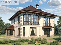 A-191-1K проект двухэтажного коттеджа из кирпича размером 13 на 10 