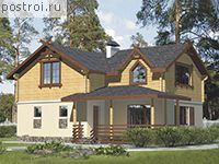 B-165-1K проект одноэтажного дома из кирпича с мансардой размером 9 на 12 