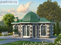 C-020-1S проект одноэтажной каркасной беседки размером 4 на 7 