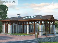 C-049-1S проект одноэтажной каркасной беседки размером 10 на 4 