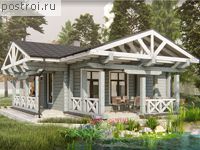 C-066-2D проект одноэтажной деревянной бани размером 9 на 10 