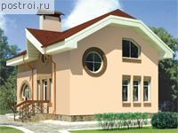 C-109-1K проект двухэтажного коттеджа из кирпича с подвалом и мансардой размером 7 на 9 