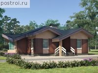 C-133-1P проект одноэтажного дома из газобетона размером 15 на 14 