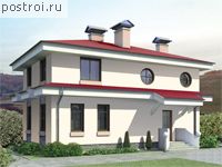 C-140-1P проект двухэтажного дома из газобетона размером 8 на 11 