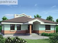C-151-1P проект одноэтажного коттеджа из пеноблоков размером 15 на 17 