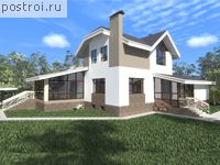 C-423-1K проект двухэтажного дома из кирпича с цоколем размером 16 на 20 