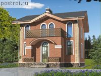 D-128-2P проект двухэтажного коттеджа из газобетона размером 16 на 10 