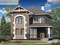 D-143-1P проект двухэтажного дома из газобетона размером 14 на 11 