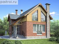 E-129-1P проект двухэтажного коттеджа из газобетона размером 14 на 8 