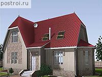 E-180-1P проект двухэтажного дома из пеноблоков размером 10 на 14