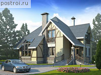 F-159-1P проект двухэтажного дома из пеноблоков размером 14 на 13 