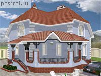 F-162-1P проект двухэтажного дома из пеноблоков с подвалом размером 10 на 10 