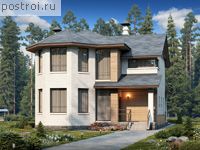 F-172-1P проект двухэтажного дома из пеноблоков размером 17 на 11 