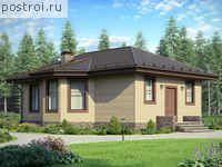 G-062-1P проект одноэтажного дома из пеноблока размером 11 на 8 