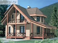 G-127-1K проект одноэтажного коттеджа из кирпича с мансардой размером 12 на 12 