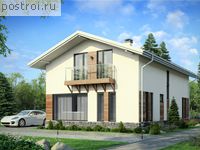 G-156-1P проект одноэтажного коттеджа из пеноблоков с мансардой размером 13 на 8 