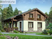 G-178-1P проект одноэтажного дома из пеноблоков с мансардой размером 9 на 13 