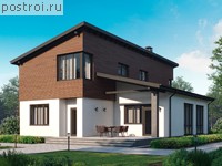 G-182-2P проект двухэтажного дома из пеноблоков размером 16 на 11