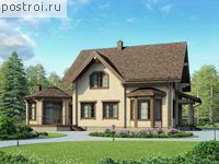 G-187-1D проект одноэтажного деревянного дома из бруса с мансардой размером 9 на 18