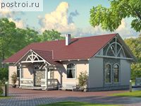 H-089-2S проект одноэтажного каркасного дома размером 8 на 12 