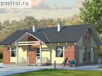 H-089-3S проект одноэтажного каркасного дома размером 8 на 12 