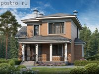 H-149-1P проект двухэтажного дома из газобетона размером 16 на 10 