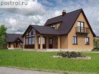 H-150-1P проект одноэтажного дома из газобетона с мансардой размером 10 на 11 