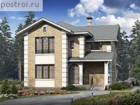 H-172-1P проект двухэтажного дома из пеноблоков размером 17 на 11 