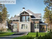 H-183-1P проект двухэтажного дома из пеноблоков размером 14 на 15 