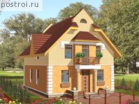 J-149-1P проект двухэтажного дома из газобетона размером 17 на 9 