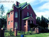 J-281-1K проект двухэтажного дома из кирпича с цоколем и гаражом размером 10 на 11 