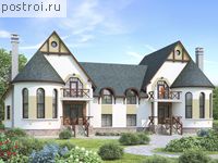 J-548-1P проект двухэтажного дома из газобетона размером 14 на 25 