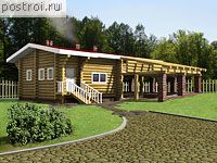 K-041-1D проект одноэтажной деревянной бани размером 14 на 14 