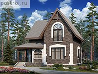 L-115-2P проект двухэтажного коттеджа из пенобетона размером 9 на 8 