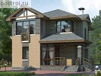 L-137-1K проект двухэтажного дома из кирпича размером 12 на 10