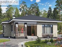 L-137-1P проект одноэтажного дома из газобетона размером 12 на 19 