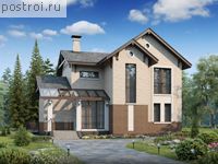 L-218-1P проект двухэтажного дома из пенобетона размером 15 на 11 