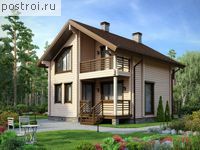 M-115-1D проект одноэтажного деревянного коттеджа из бруса с мансардой размером 8 на 8 