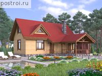 M-120-1S проект одноэтажного каркасного коттеджа с мансардой размером 11 на 12 