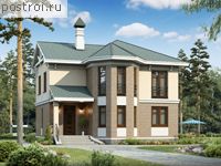 M-167-2P проект двухэтажного дома из пеноблоков размером 12 на 10