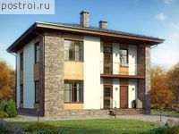 M-168-1P проект двухэтажного дома из пеноблоков размером 11 на 11 