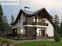 M-169-1K проект одноэтажного дома из кирпича с мансардой размером 10 на 11 