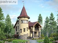 M-202-1K проект трехэтажного дома из кирпича с цоколем размером 11 на 11 