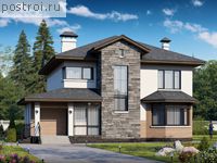 M-224-1P проект двухэтажного коттеджа из газобетона размером 14 на 15 