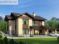 M-225-1K проект двухэтажного коттеджа из кирпича с гаражом размером 19 на 11 