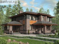 M-254-1P проект двухэтажного коттеджа из пеноблоков размером 13 на 16 