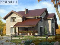 M-275-1K проект двухэтажного дома из кирпича размером 18 на 15 