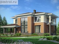 M-318-1K проект двухэтажного дома из кирпича размером 16 на 16 