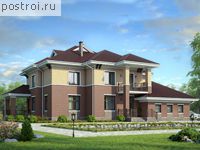 M-451-1K проект двухэтажного дома из кирпича с гаражом размером 21 на 19 